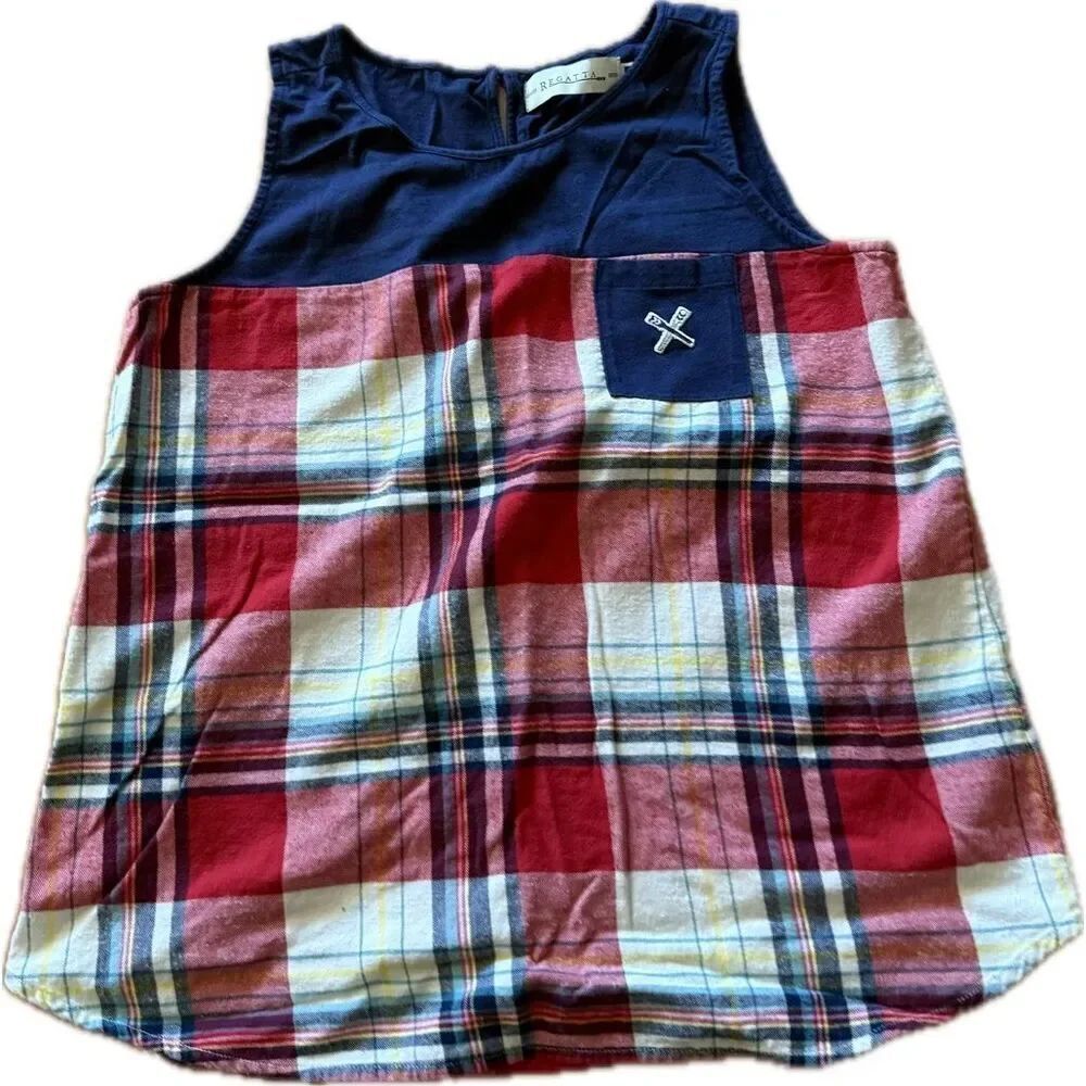 Regatta Plaid Red and Blue Sleeveless Tank Top Women’s L